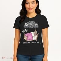 Marcus Pork ItS Depression Time And Forget To Leave The Bed Women's T-Shirt thumb 4