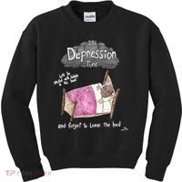 Marcus Pork ItS Depression Time And Forget To Leave The Bed Kids Sweatshirt thumb 0