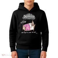 Marcus Pork ItS Depression Time And Forget To Leave The Bed Kids Hoodie thumb 4