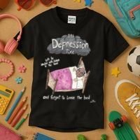 Marcus Pork ItS Depression Time And Forget To Leave The Bed Kids T-Shirt thumb 3