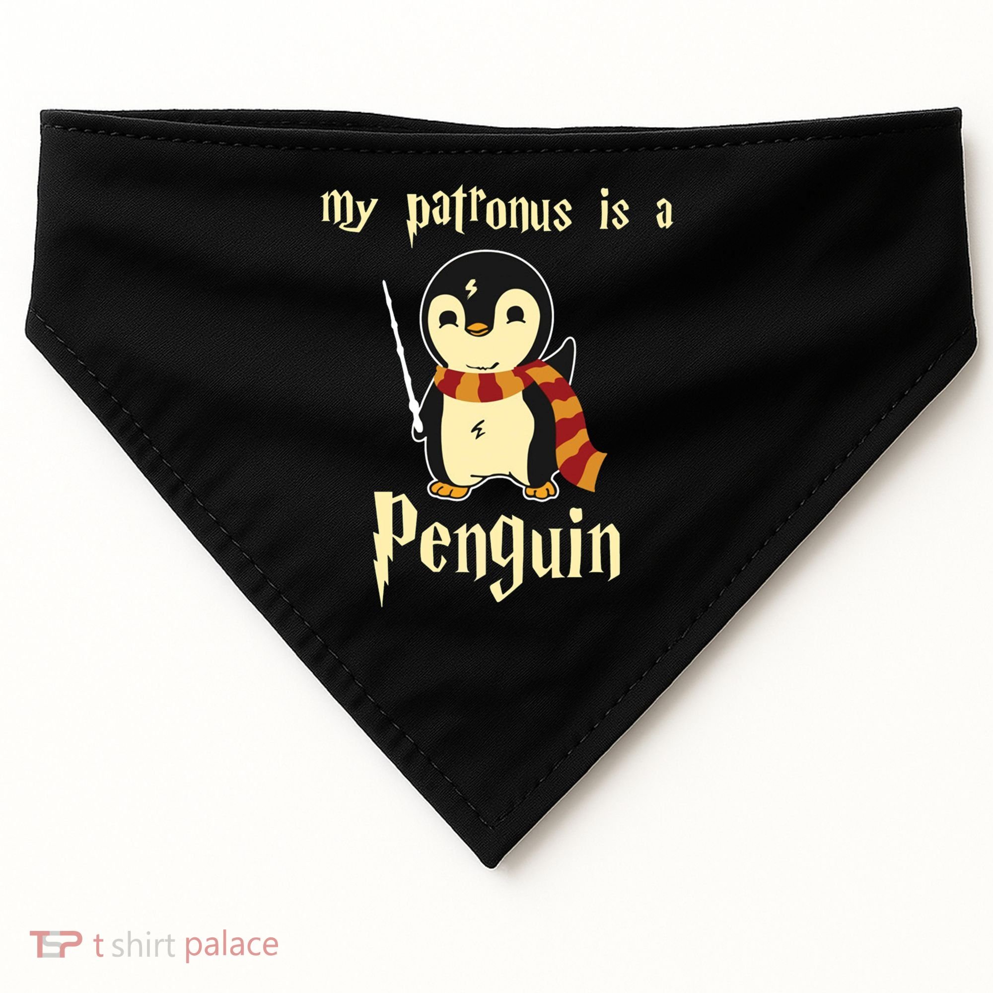 My Patronus Is A Penguin Hot Cute Gift USA-Made Doggie Bandana
