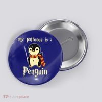 My Patronus Is A Penguin Hot Cute Gift Button thumb 0