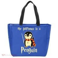 My Patronus Is A Penguin Hot Cute Gift Tote Bag thumb 0