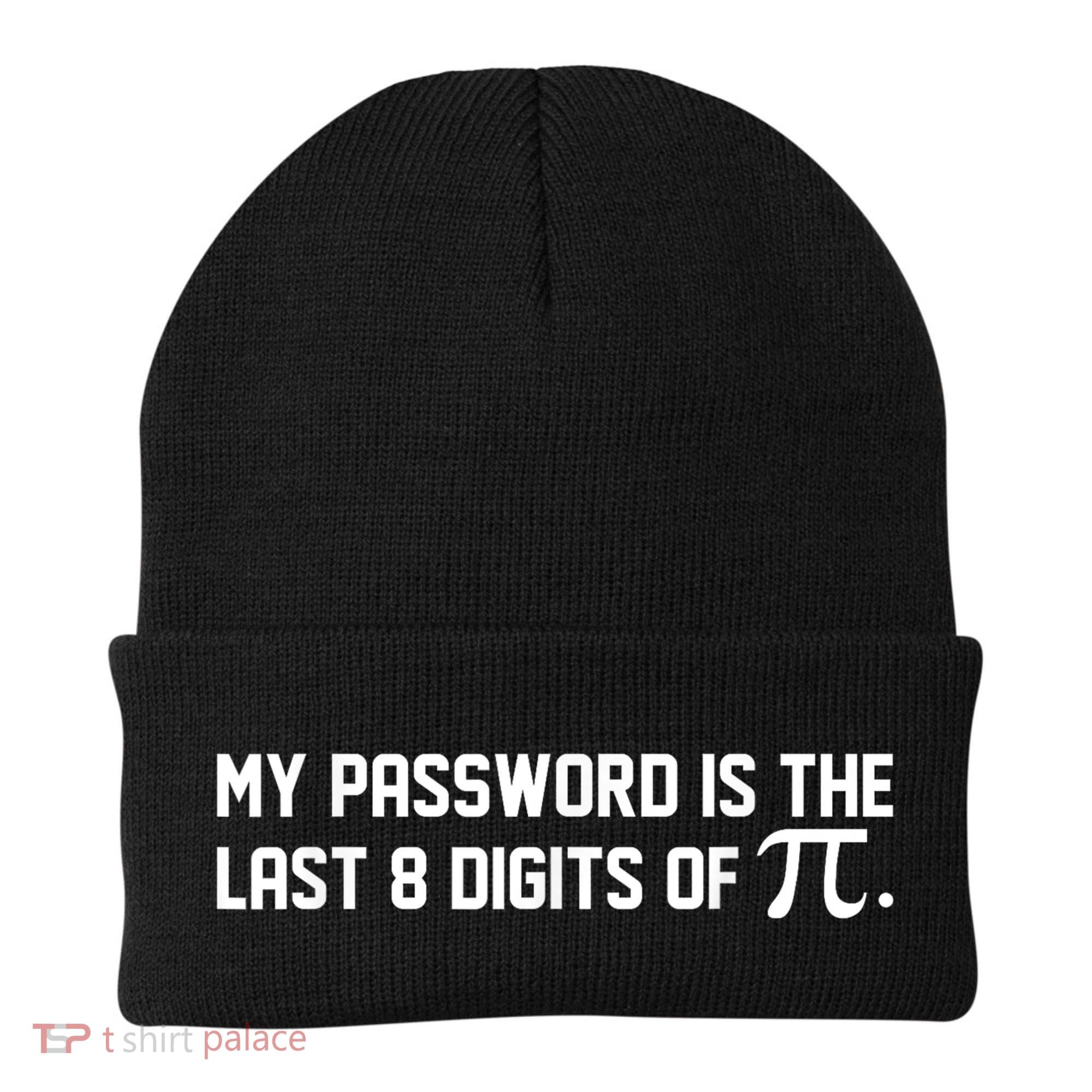 My Password Is The Last 8 Digits Of Pi Pi Day Math Beanie