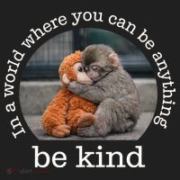 Monkey Punch In The World Where You Can Be Anything Be Kind Golf Towel thumb 3