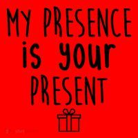 My Presence Is Your Present Funny Gift Santa Hat thumb 1