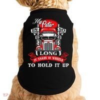 My Peter Is So Long Semi Truck Driver Trucker Big Rig Doggie Tank thumb 0