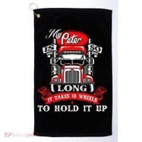 My Peter Is So Long Semi Truck Driver Trucker Big Rig Golf Towel thumb 0