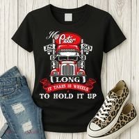 My Peter Is So Long Semi Truck Driver Trucker Big Rig Women's T-Shirt thumb 3