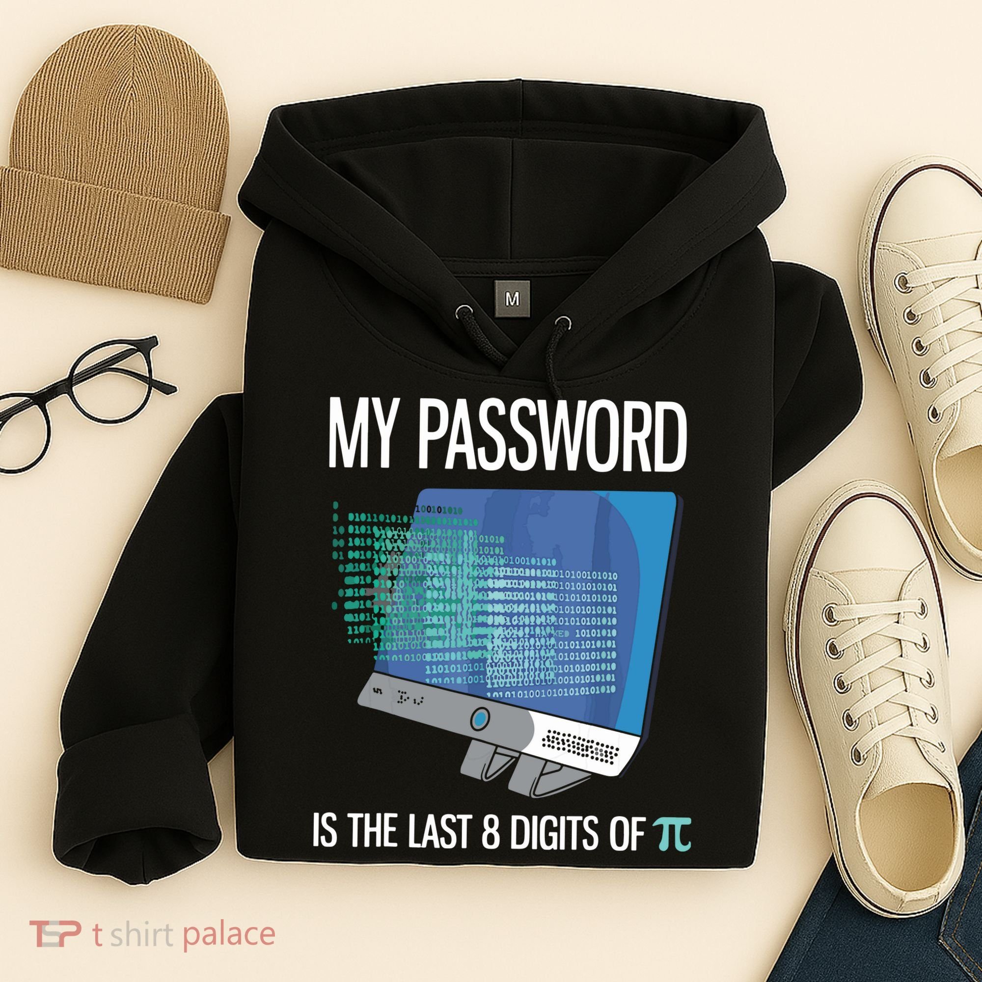 My Password Is The Last 8 Digits Of Pi Funny Programmer Hoodie