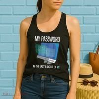 My Password Is The Last 8 Digits Of Pi Funny Programmer Women's Tank Top thumb 2