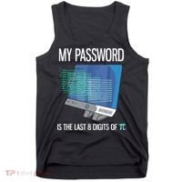 My Password Is The Last 8 Digits Of Pi Funny Programmer Tank Top thumb 0