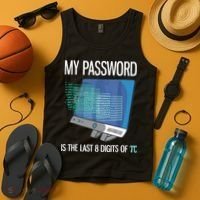 My Password Is The Last 8 Digits Of Pi Funny Programmer Tank Top thumb 4