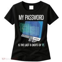 My Password Is The Last 8 Digits Of Pi Funny Programmer Women's T-Shirt thumb 0