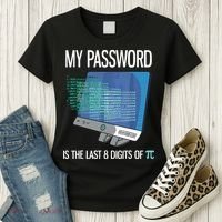 My Password Is The Last 8 Digits Of Pi Funny Programmer Women's T-Shirt thumb 3