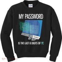 My Password Is The Last 8 Digits Of Pi Funny Programmer Kids Sweatshirt thumb 0
