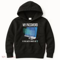 My Password Is The Last 8 Digits Of Pi Funny Programmer Kids Hoodie thumb 0