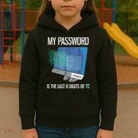 My Password Is The Last 8 Digits Of Pi Funny Programmer Kids Hoodie thumb 3
