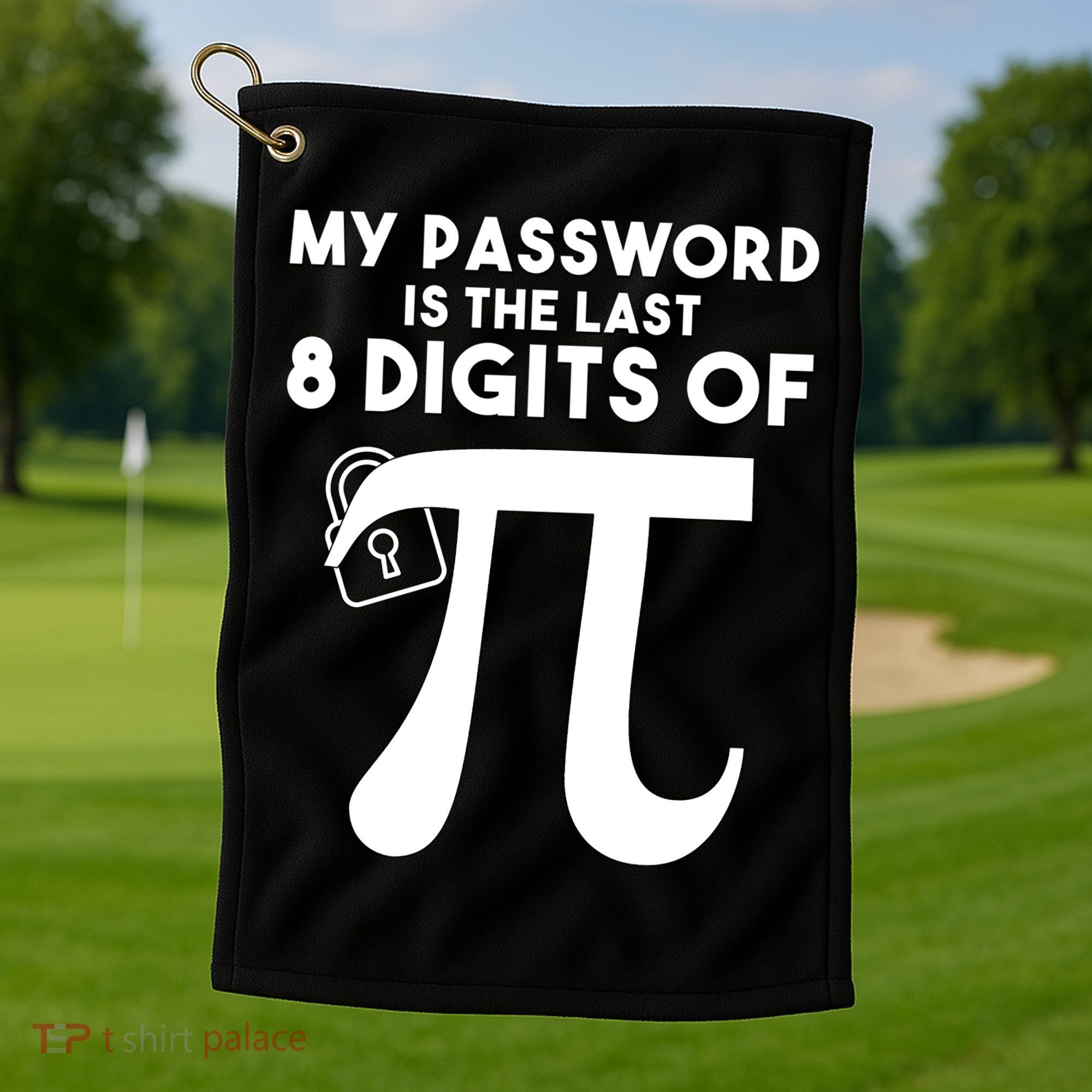 My Password Is The Last 8 Digits Of Pi Gift For Lovers Golf Towel