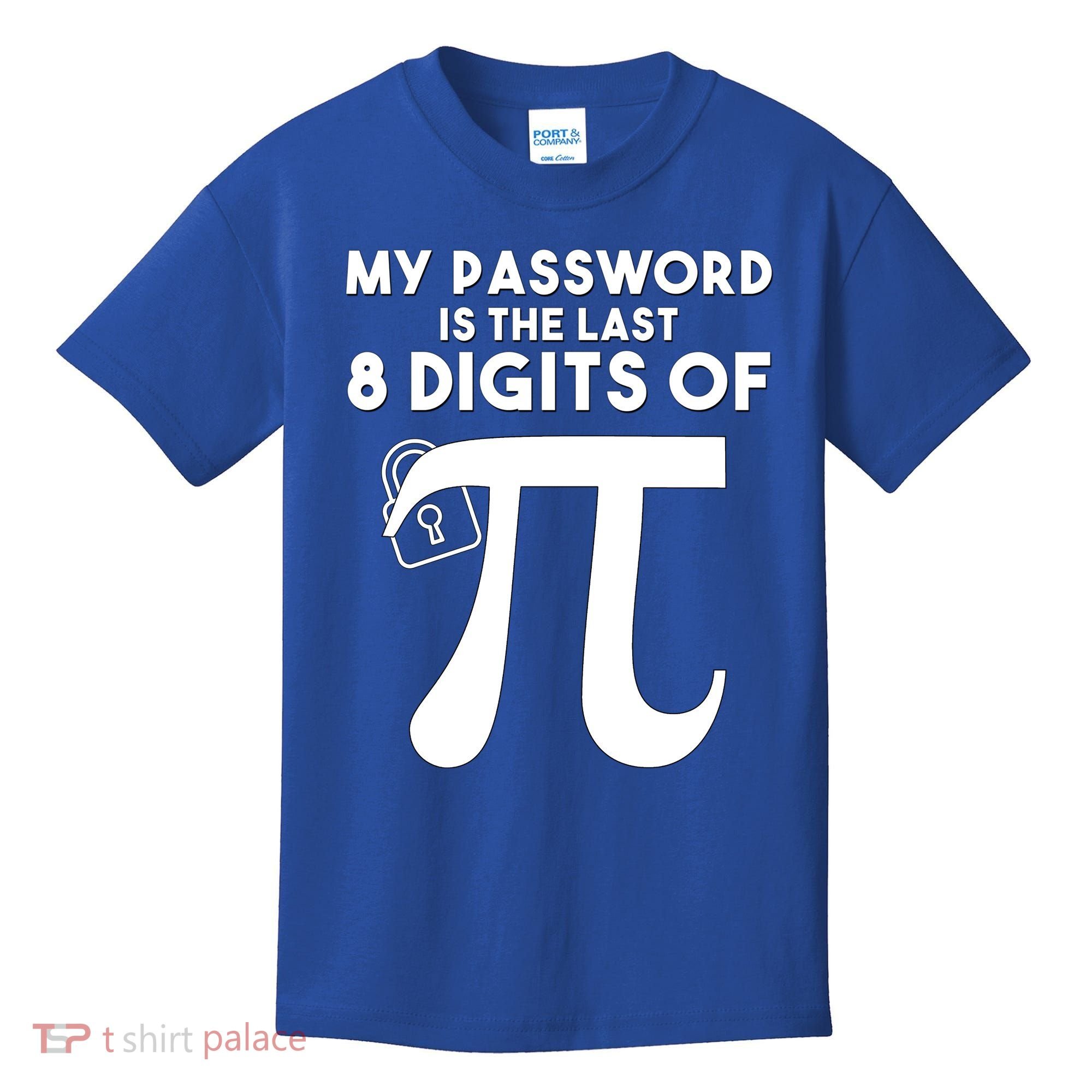 My Password Is The Last 8 Digits Of Pi Gift For Lovers Kids T-Shirt
