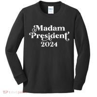 Madam President Kamala Harris 2024 Kids Long Sleeve Shirt thumb 0