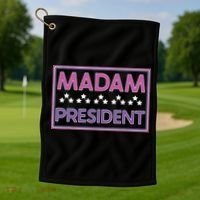 Madam President Kamala Harris 2024 Golf Towel thumb 1