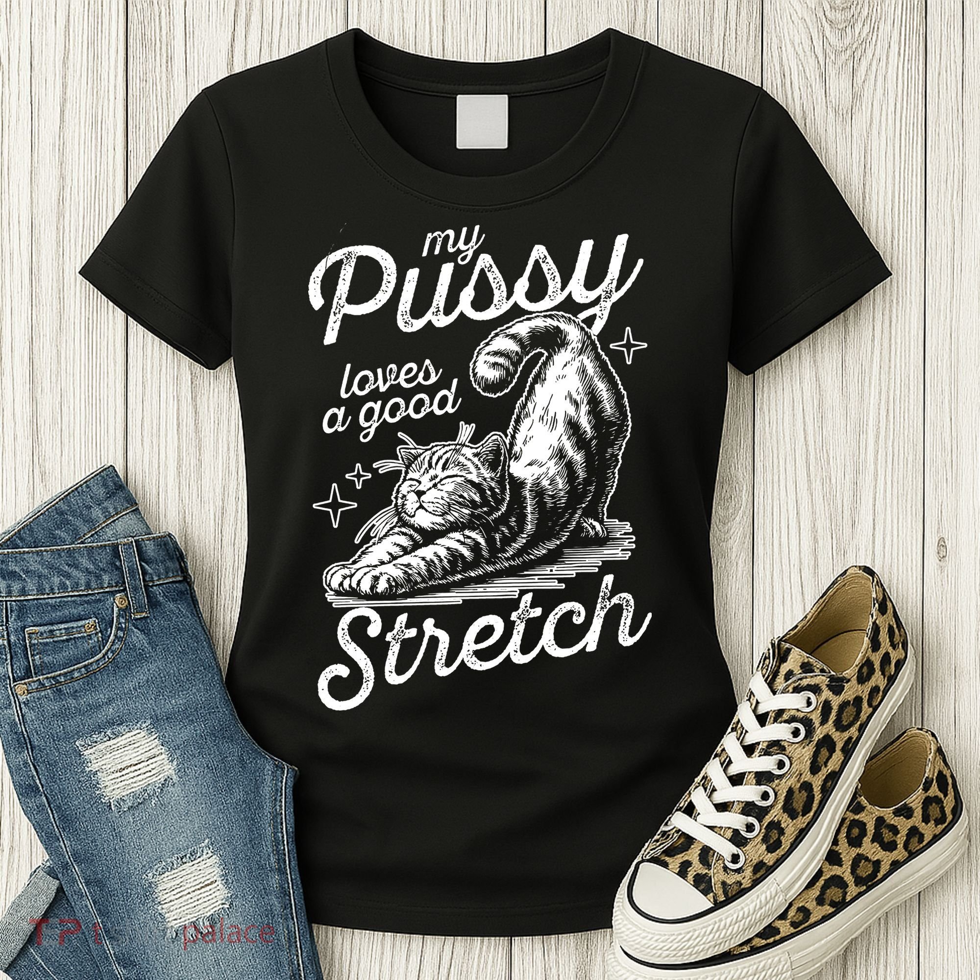 My Pussy Loves A Good Stretch Cat Women's T-Shirt