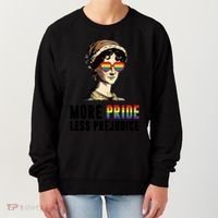 More Pride Less Prejudice Lgbt Gay Proud Ally Pride Month Women's Sweatshirt thumb 0