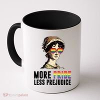 More Pride Less Prejudice Lgbt Gay Proud Ally Pride Month Coffee Mug thumb 0