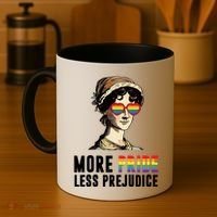 More Pride Less Prejudice Lgbt Gay Proud Ally Pride Month Coffee Mug thumb 4