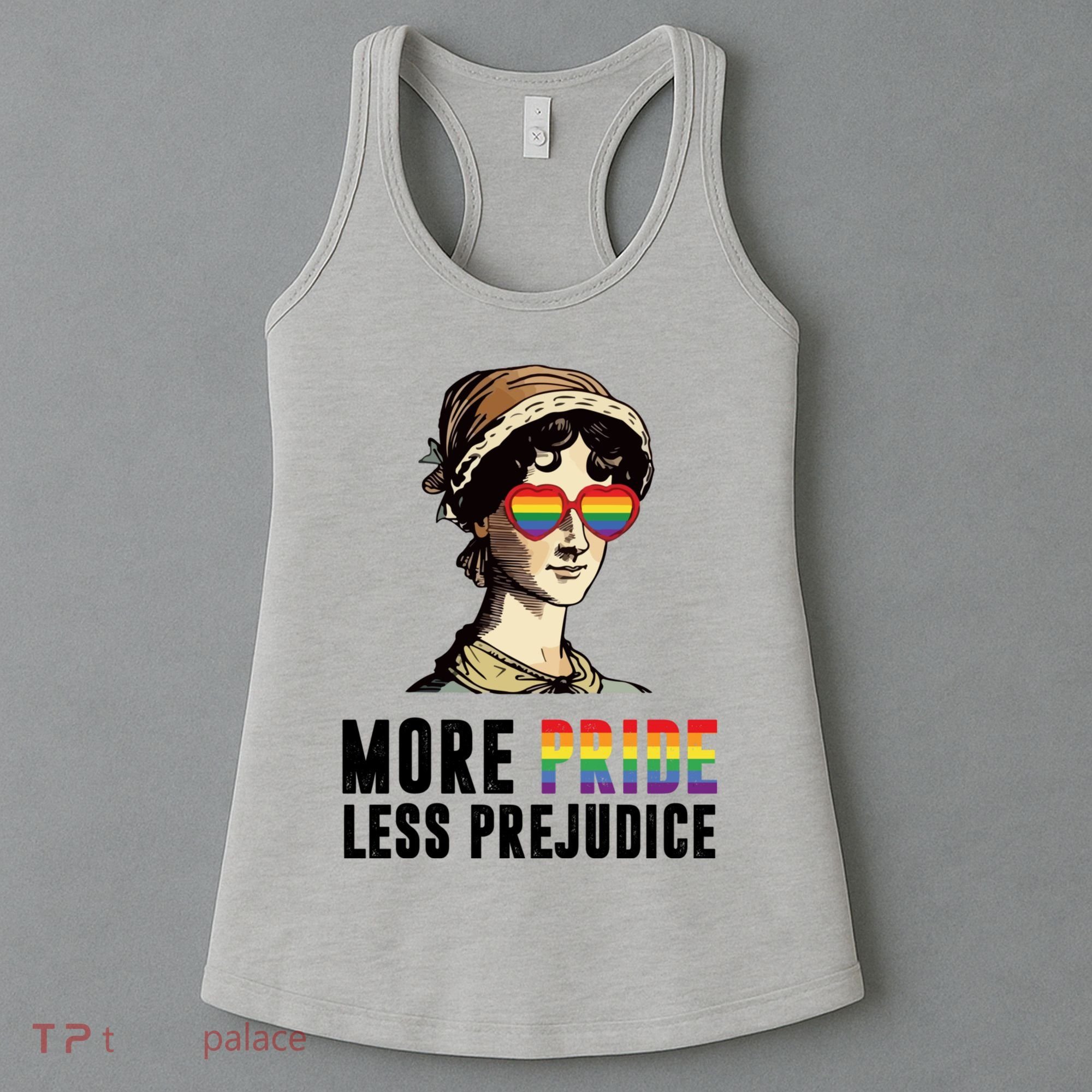 More Pride Less Prejudice Lgbt Gay Proud Ally Pride Month Women's Tank Top