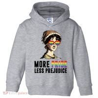 More Pride Less Prejudice Lgbt Gay Proud Ally Pride Month Toddler Hoodie thumb 0