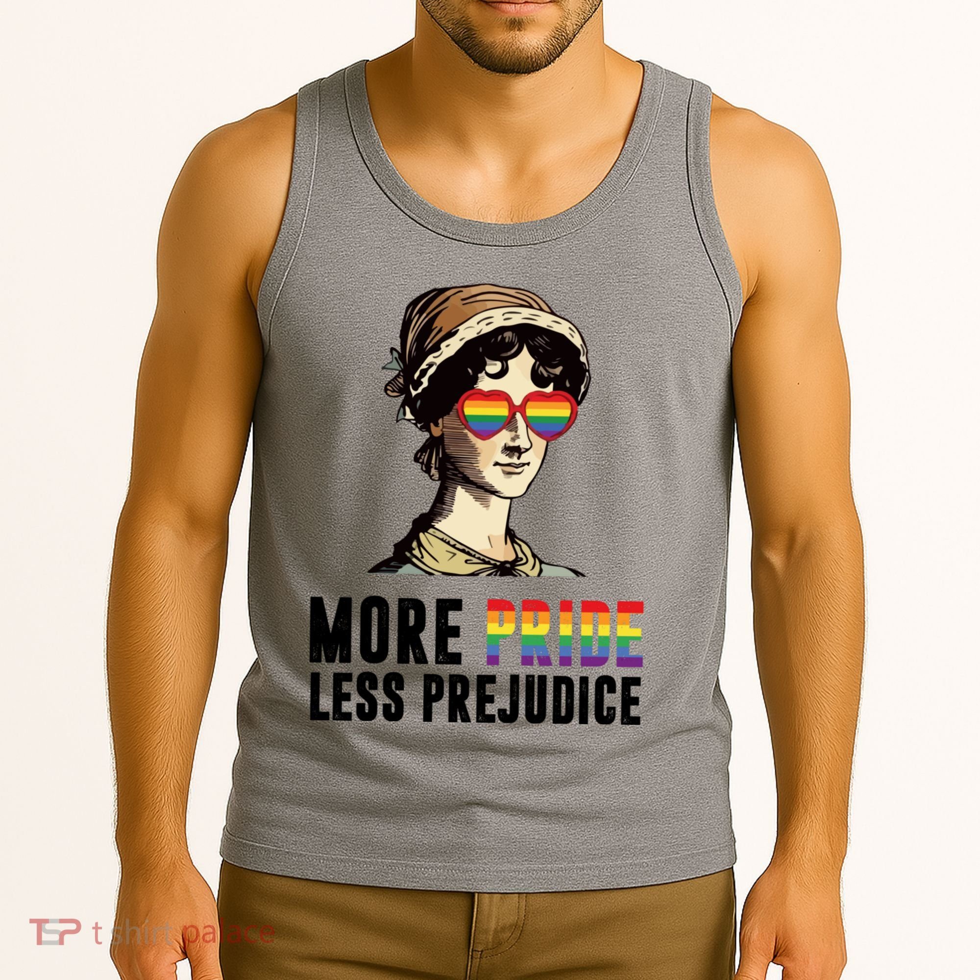 More Pride Less Prejudice Lgbt Gay Proud Ally Pride Month Tank Top