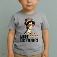 More Pride Less Prejudice Lgbt Gay Proud Ally Pride Month Toddler T-Shirt thumb 2