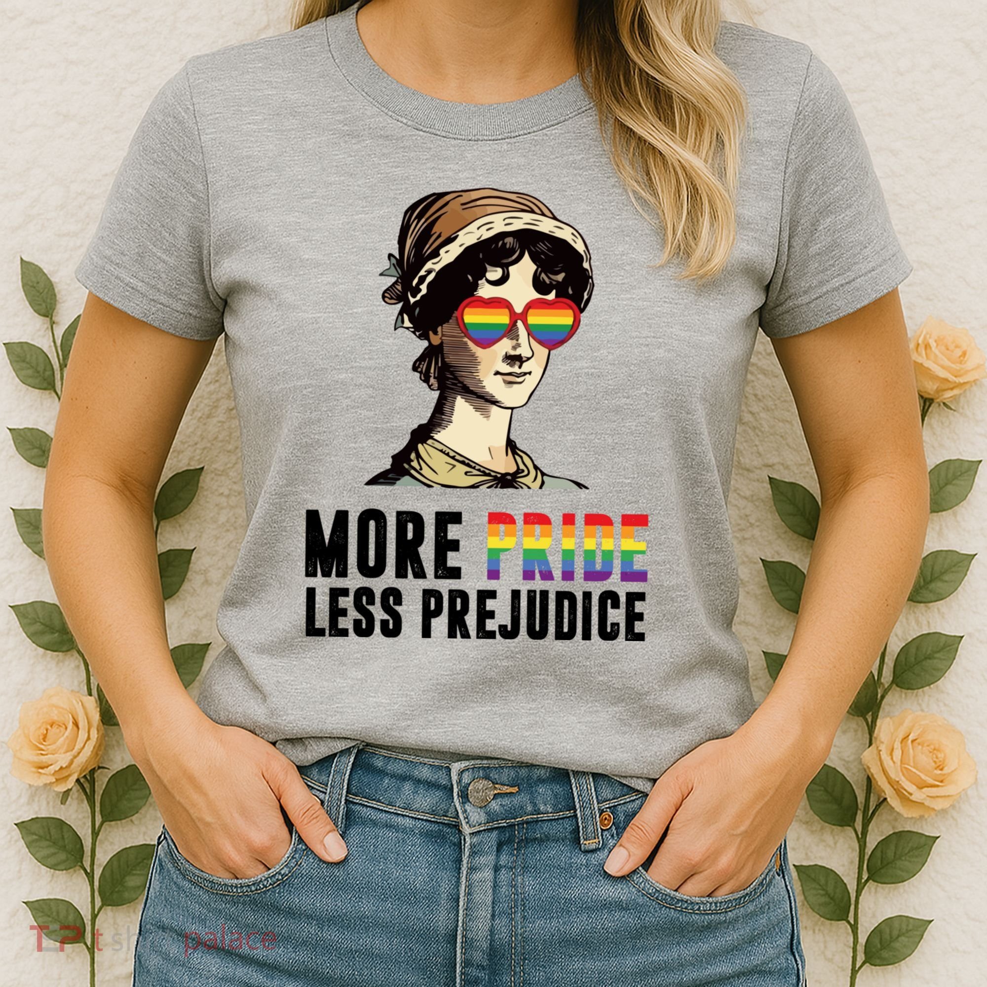 More Pride Less Prejudice Lgbt Gay Proud Ally Pride Month Women's T-Shirt