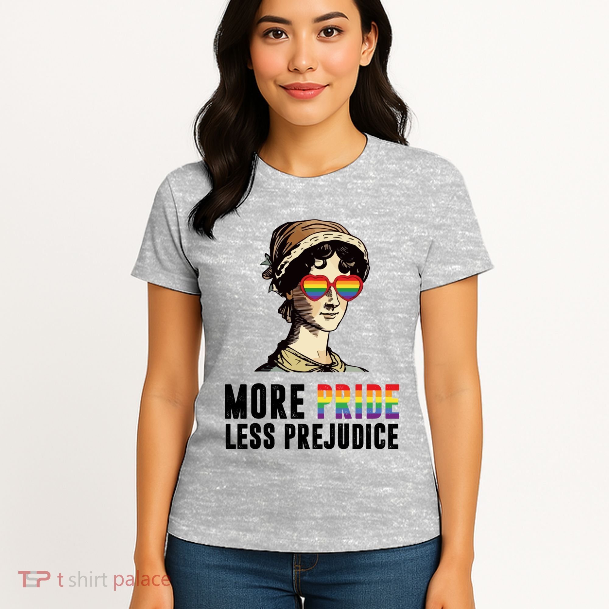 More Pride Less Prejudice Lgbt Gay Proud Ally Pride Month Women's T-Shirt