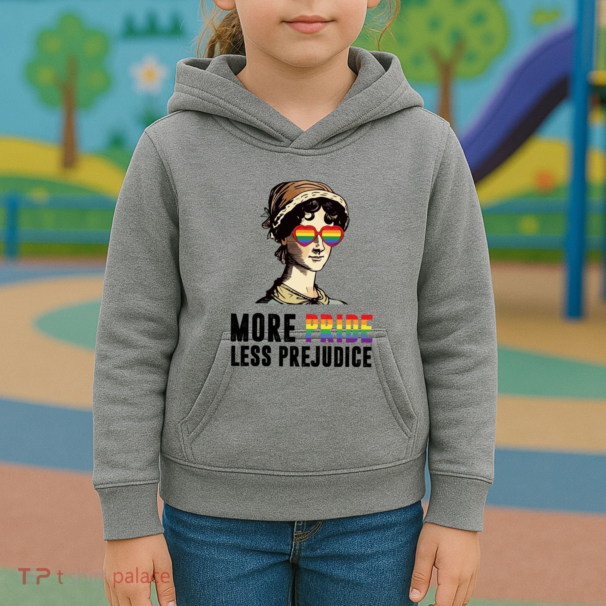 More Pride Less Prejudice Lgbt Gay Proud Ally Pride Month Kids Hoodie