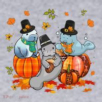 Manatee Pumpkin Leopard Buffalo Plaid Fall Thanksgiving Women's Sweatshirt thumb 2