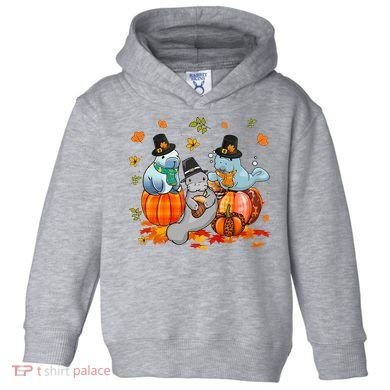 Manatee Pumpkin Leopard Buffalo Plaid Fall Thanksgiving Toddler Hoodie