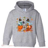 Manatee Pumpkin Leopard Buffalo Plaid Fall Thanksgiving Toddler Hoodie thumb 0