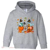 Manatee Pumpkin Leopard Buffalo Plaid Fall Thanksgiving Toddler Hoodie thumb 0