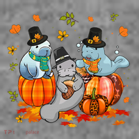 Manatee Pumpkin Leopard Buffalo Plaid Fall Thanksgiving Toddler Hoodie thumb 2