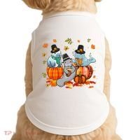 Manatee Pumpkin Leopard Buffalo Plaid Fall Thanksgiving Doggie Tank thumb 0
