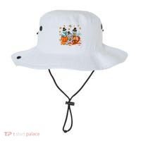 Manatee Pumpkin Leopard Buffalo Plaid Fall Thanksgiving Bucket Hat thumb 0