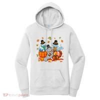 Manatee Pumpkin Leopard Buffalo Plaid Fall Thanksgiving Women's Hoodie thumb 0
