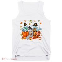 Manatee Pumpkin Leopard Buffalo Plaid Fall Thanksgiving Tank Top thumb 0