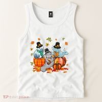 Manatee Pumpkin Leopard Buffalo Plaid Fall Thanksgiving Tank Top thumb 2