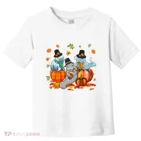 Manatee Pumpkin Leopard Buffalo Plaid Fall Thanksgiving Toddler T-Shirt thumb 0