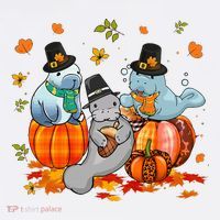 Manatee Pumpkin Leopard Buffalo Plaid Fall Thanksgiving Kids Sweatshirt thumb 2