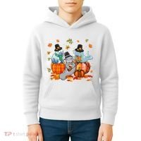 Manatee Pumpkin Leopard Buffalo Plaid Fall Thanksgiving Kids Hoodie thumb 4